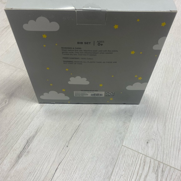 Baby Bib Set - Blue and White - Picture 4 of 8